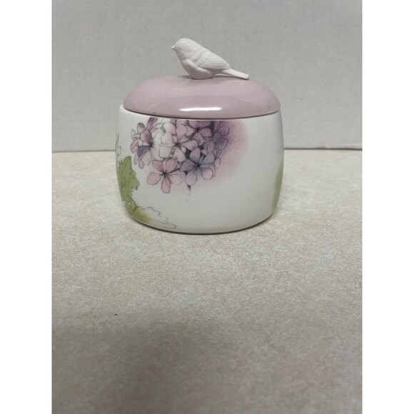 Hallmark Marjolein Bastin Bird Oval Trinket Box 4" Tall - Picture 3 of 7